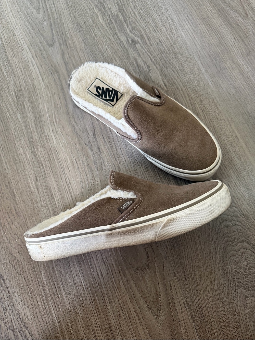 Vans Womens Size 8 Slip-On Green, Brown, and Cream - Picture 4 of 5